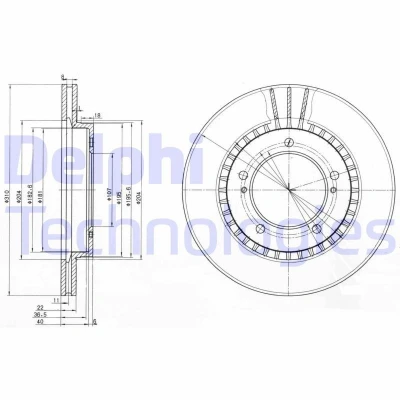 Bild av Bromsskiva DELPHI BG3587