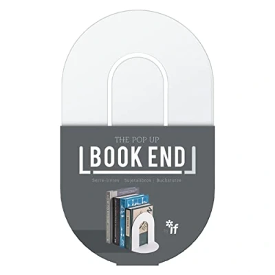 Bild av IF The Pop Up Book End, Single Bookend, Contemporary Colours White