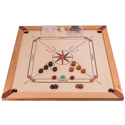 Bild av SQUARA Carrom 840 LUX Board 84 x cm Profesional Bret spel med stenstriker