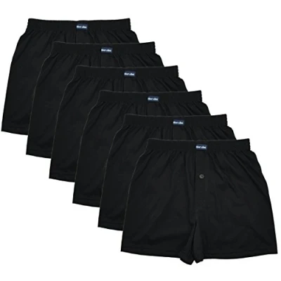 Bild av MioRalini 6 herrboxershorts i klassiska färger, 100 % bomull utan sidosöm, sömlös storlek M 4XL och extra stor, Set04 med gylf, plus size