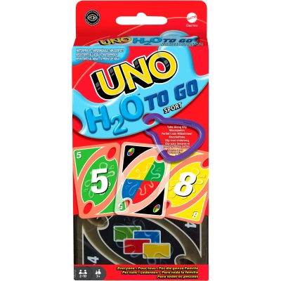 Bild av Mattel Games P1703 UNO H2O, vattentäta kort med ring, perfekt för på språng, leksak åldrarna 7 och uppåt
