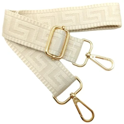 Bild av Färgglad justerbar axelrem för damväskor, beige, 80130 cm väska rem med guld karbinhake, hållbar crossbody väska, gitarr, moderna väskor tillbehör, 3,8 cm, 1314
