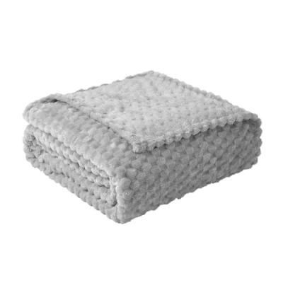 Bild av Good Nite Gosig filt, fluffig 230 x 200 cm överkast, mjuk mikrofiber, sofffilt, varm fleecefilt, för soffa och säng, sovrum, kontor, grå