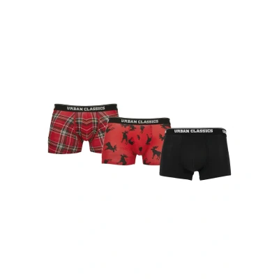 Bild av Urban Classics 3 PACK Underkläder, Storlek: Large, Red plaid aop+moose aop+blk