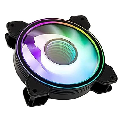 Bild av Kolink Umbra Void ARGB fläkt 120 mm PWM fläktstyrning fodralfläkt med 24 lysdioder 1 500 varv/min tyst RGB kompatibel ljusstyrningsprogramvara