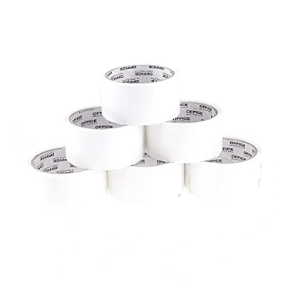 Bild av Officiella produkter 15025031 14 förpackningstejp färg: Vit/6 rullar/bredd 48 mm x längd 46 m/färgad PP med akryllim/förpackningstejp pakettejp/