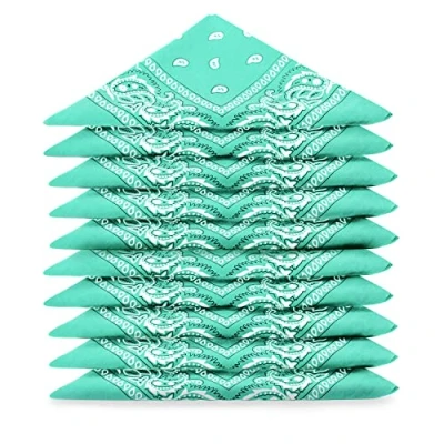 Bild av Karl Loven Bandana set 100% bomull paisley bandanas halsdukar 25 färger att välja mellan 5/10/20, Laurentian blå, Lot de 20