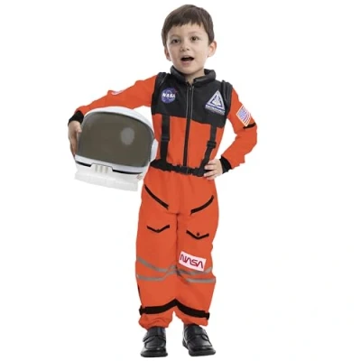 Bild av Spooktacular Creations NASA Astronaut Pilotdräkt med mobilhjälm för barn (Small)
