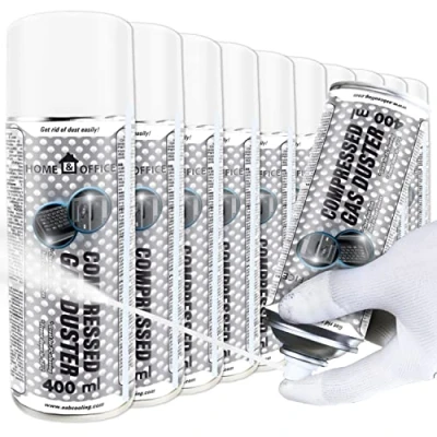 Bild av AABCOOLING Home&amp;Office Compressed Gas Duster Icke ledande Sprej Till 50*C 400ml Värdepaket 10 st Färglös Frysspray för Rör, Chok Frysning Spray, av Elektroniska Kretsar