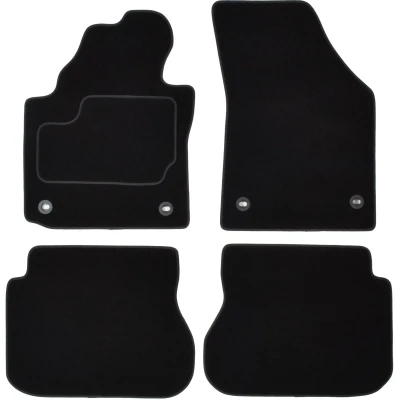 Bild av MAMMOOTH A041 VW35 PRM 01 Ensemble de tapis sol Textile avant et arrière 4 noir VOLKSWAGEN: Caddy 3