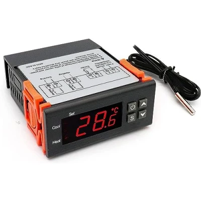 Bild av RUIZHI digital temperaturregulator DC 12 V 10 A termostat med temperaturgivarsensor sond för akvarium