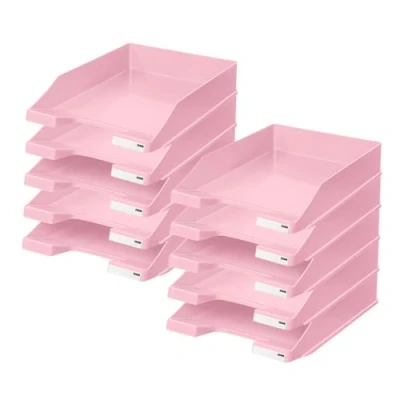 Bild av HAN Brevfack klassisk, 1 st skrivbordsförvaring, kontorsmaterial, förvaringsfack, brevkorg, dokumentfack, upp till format A4/C4, 1027 X 886, pastellrosa