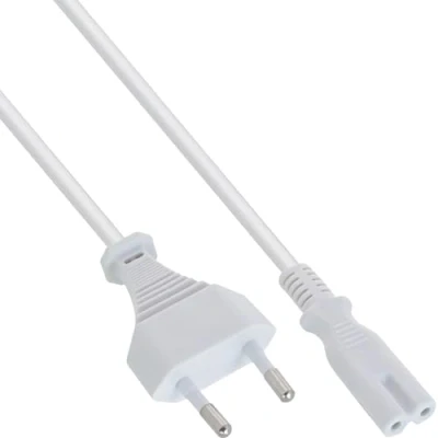 Bild av InLine® 16603 W strömkabel, strömkontakt till Euro 8 C7 kontakt, vit, 0,3 m