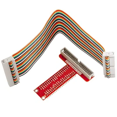 Bild av AZDelivery GPIO Breakout Board och kompatibel bandkabel för Raspberry Pi 3, 2 Model B +