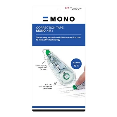 Bild av Tombow CT CA4 1P korrigeringsrulle Mono air 4, rullning på sidan, 4,2 mm x 10 m, transparent, blisterad
