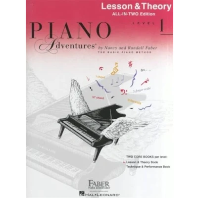 Bild av Nancy faber : piano adventures all in two level 1 lesson/theory: Lesson &amp; Theory Anglicised Edition