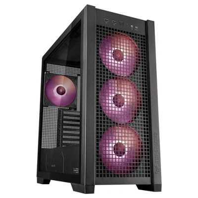 Bild av ASUS TUF Gaming GT302 ARGB ATX midtower fodral är designat för vanliga användare som letar efter termisk prestanda med optimalt kompatibilitetsfodral, och det kompatibelt dold kontakt MB