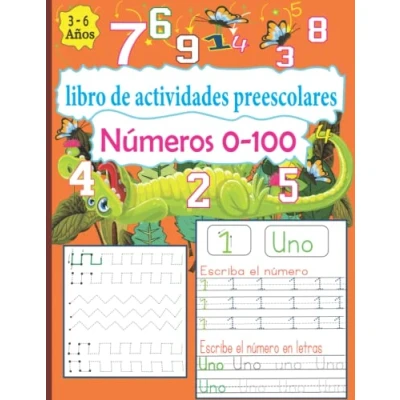 Bild av Libro de actividades Preescolar en Español Para Niños 3 6 Años Aprender a Escribir (Números del 1 al 100): números 100!