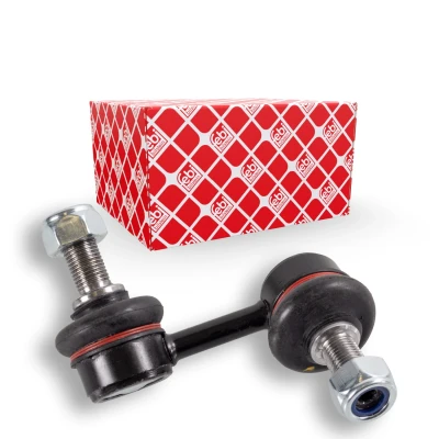 Bild av febi BILSTEIN 27987 Biellette de barre stabilisatrice Essieu avant gauche 65 M12 x 1,25 Plus avec écrou autobloquant Acier argent