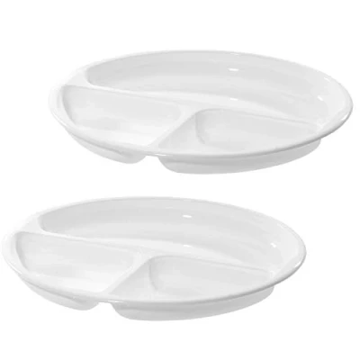 Bild av Westmark Tallrikar med menymarkeringar för mikrovågsugnen, 2 styck, Diameter: 25 cm, Plast, vit, 224022E3