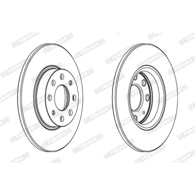 Bild av FERODO Bromsskiva OPEL: Corsa D Hatchback, FIAT: Grande Punto Hatchback PREMIER Coat+ disc 257mm 12mm 4 full belagd DDF1784C DDF1784C,46820655