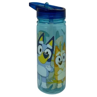 Bild av CARTOON Tritan Bluey ecozen vattenflaska med hopfällbar pip barnflaska 580 ml BPA fri