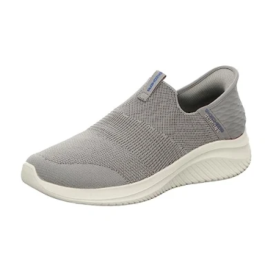 Bild av Skechers Herr Ultra Flex 3.0 Smooth Step Sneaker, Grå stickad trim, 39 EU