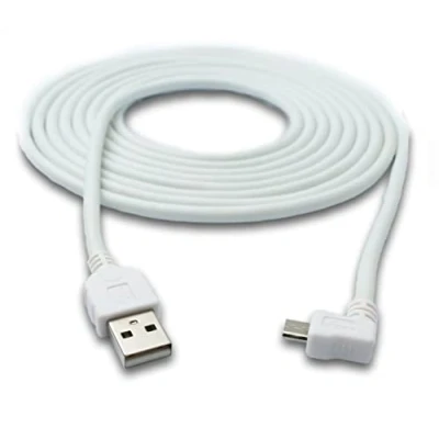 Bild av System S 3 m meter USB sync mikro kabel datakabel laddningskabel kontakt 90 vinkel vinklad
