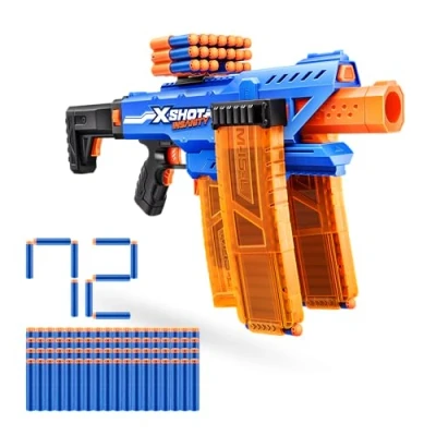 Bild av Xshot Insanity Motoriserad Clip Blaster, (48 dart) Air Pocket Technology Dart och förvaring, utomhusleksak för pojkar flickor, tonåringar vuxna