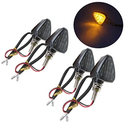 Bild av SFONIA 4 st. motorcykel blinker ljus 12 V 15 LED blinkande lampor vattentät universal Scooter Quad Cruiser Off Road Rök
