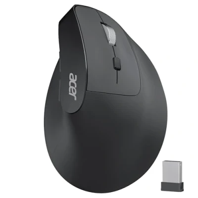 Bild av acer Ergonomisk Mouse Wireless, Uppladdningsbar 2,4 GHz Vertikal Mus med 3 Justerbara DPI, 6 Knappar, Ergonomic Office Vertical Wireless för Windows, mac OS, Linux, Chrome etc.