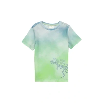 Bild av s.Oliver MET Allover Tshirt med print för barn, Storlek: 104/110, Blassblau