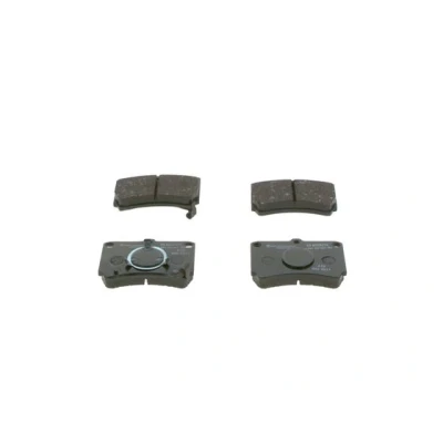 Bild av BOSCH 0 986 460 390 Jeu de plaquettes frein Low Metallic avec indicateur d&#039;usure clip piston MAZDA: 323 III Berline, 3/5 portes
