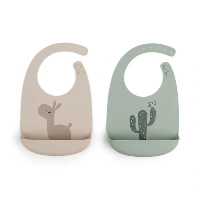Bild av Done By Deer Elphee Haklapp 2 pack, Sand/Green