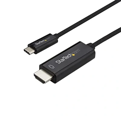 Bild av StarTech.com USB C till HDMI adapter 1 m typ Video DP Alt Mode 2.0 videokabel 1.2 HBR2 4K 60 Hz Thunderbolt 3 kompatibel svart (CDP2HD1MBNL)