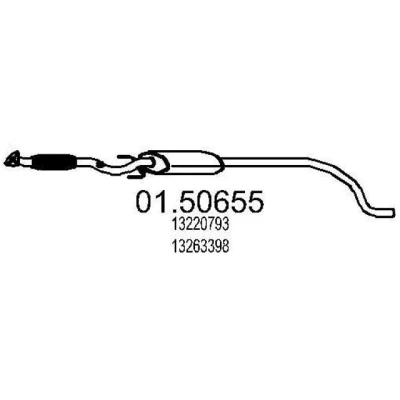 Bild av MTS 01.50655 Silencieux Intermédiaire 2430 OPEL: Corsa D 3/5 portes