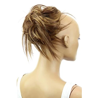 Bild av CAISHA XXL Hårstycke Hårelastiskt Updos Brudfrisyrer Voluminöst Vågigt Bulle Brun Blond Mix G23F