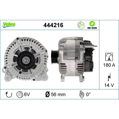 Bild av VALEO 444216 Alternateur 14V 180A AUDI: A6 C6 Avant, Berline, Q7