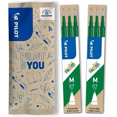 Bild av PILOT FriXion bläckrullare 0,7, reservminor, 6 pack (grön)