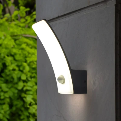 Bild av Eco Light LED utomhusvägglampa Cairo, antracit, plast, sensor