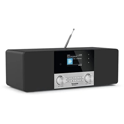 Bild av TechniSat DigitRadio 4 C stereo digital radio (DAB+, FM, färgskärm, Bluetooth ljudstreaming, hörlursuttag, AUX ingång, radioväckarklocka, OLED skärm, 20 watt RMS, elac högtalare) svart