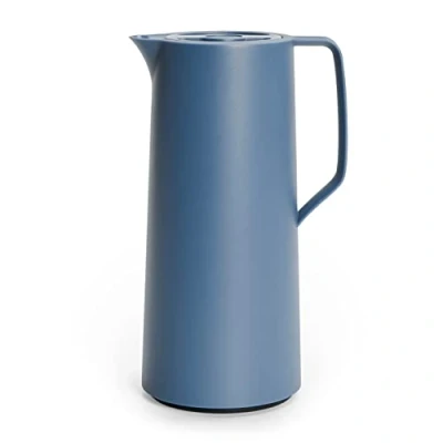 Bild av Emsa N41703 Motiva vakuumkanna 1 liter snabbpressförslutning 12 h varm, 24 kall Glaskolv Tillverkad i Tyskland nordisk design nordblå