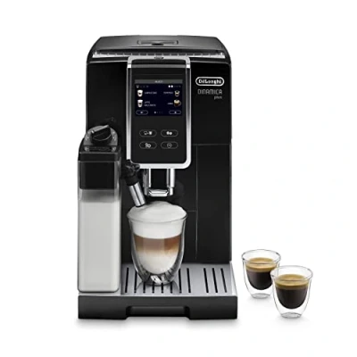Bild av De&#039;Longhi Dinamica Plus Ecam 370.70.B Helautomatisk Kaffemaskin med Lattecrema Mjölksystem, Cappuccino och Espresso, 3,5&quot; TFT Pekskärm Färgskärm Appkontroll, Kaffekannafunktion, Svart