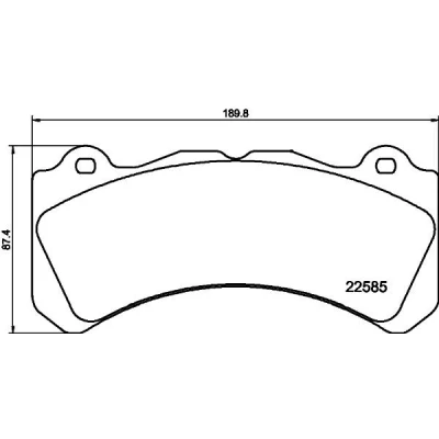 Bild av HELLA 8DB 355 040 211 Jeu de plaquettes frein contact signal d&#039;usure inclus avec vis d&#039;étrier accessoires VOLVO: V60 I, S60 II