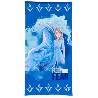 Bild av CARTOON Fryst II Elsa och Nokk strandhandduk 140 x 70 cm polyester mikrofiber snabbtorkande handduk för hav pool