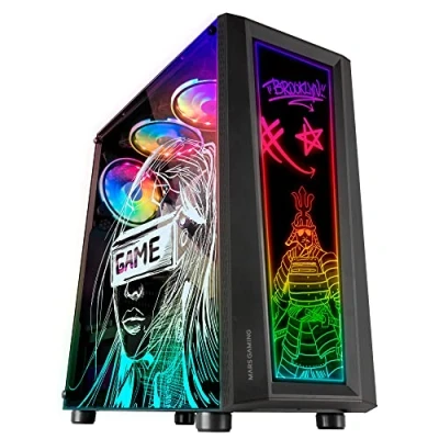 Bild av MARSGAMING MC ART Datorchassi, Svart, 352 x 188 432 mm