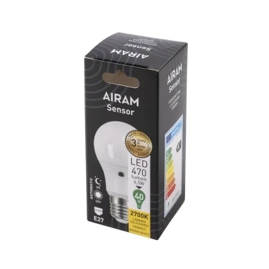 Bild av LED Sensorlampa E27 4,9W/827