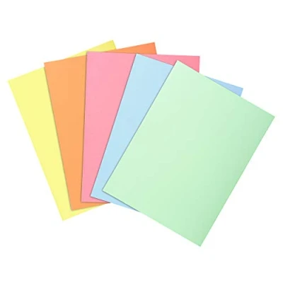 Bild av Exacompta Ref 850300E Superfyrkantiga klippmappar 22 x 31 cm i storlek, lämplig för förvaring och av A4 dokument, 60 gsm material blandade färger (paket med 30)
