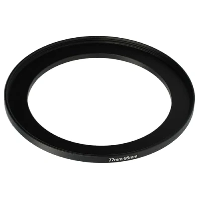 Bild av vhbw Step up ringadapter från 77 mm till 95 för kameralins filteradapter, metall, svart