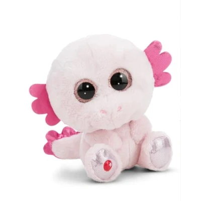 Bild av Gosedjur GLUBSCHIS Axolot Xomo 15 cm rosa mjuk leksak gjord av plysch; Gullig att gosa och leka med, för barn vuxna utmärkt present
